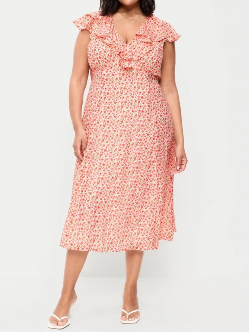 Old Navy Ruffle Floral Midi Dress